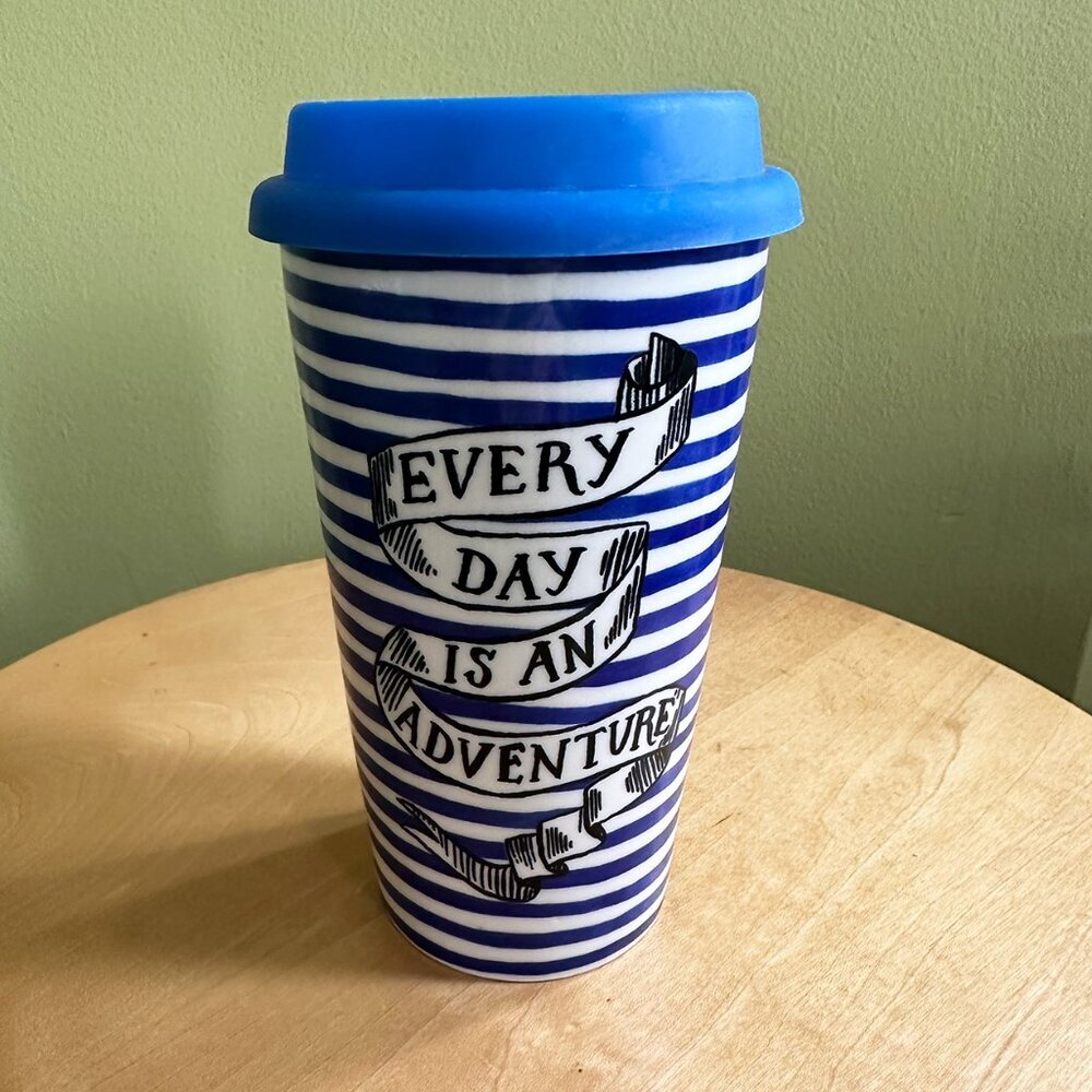 Anthropologie Molly Hatch Ceramic Every Day Is An Adventure Mug 12 oz.